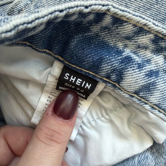 SHEIN Blue Acid Wash Extra Wide Leg Jeans - Picture 3 of 3